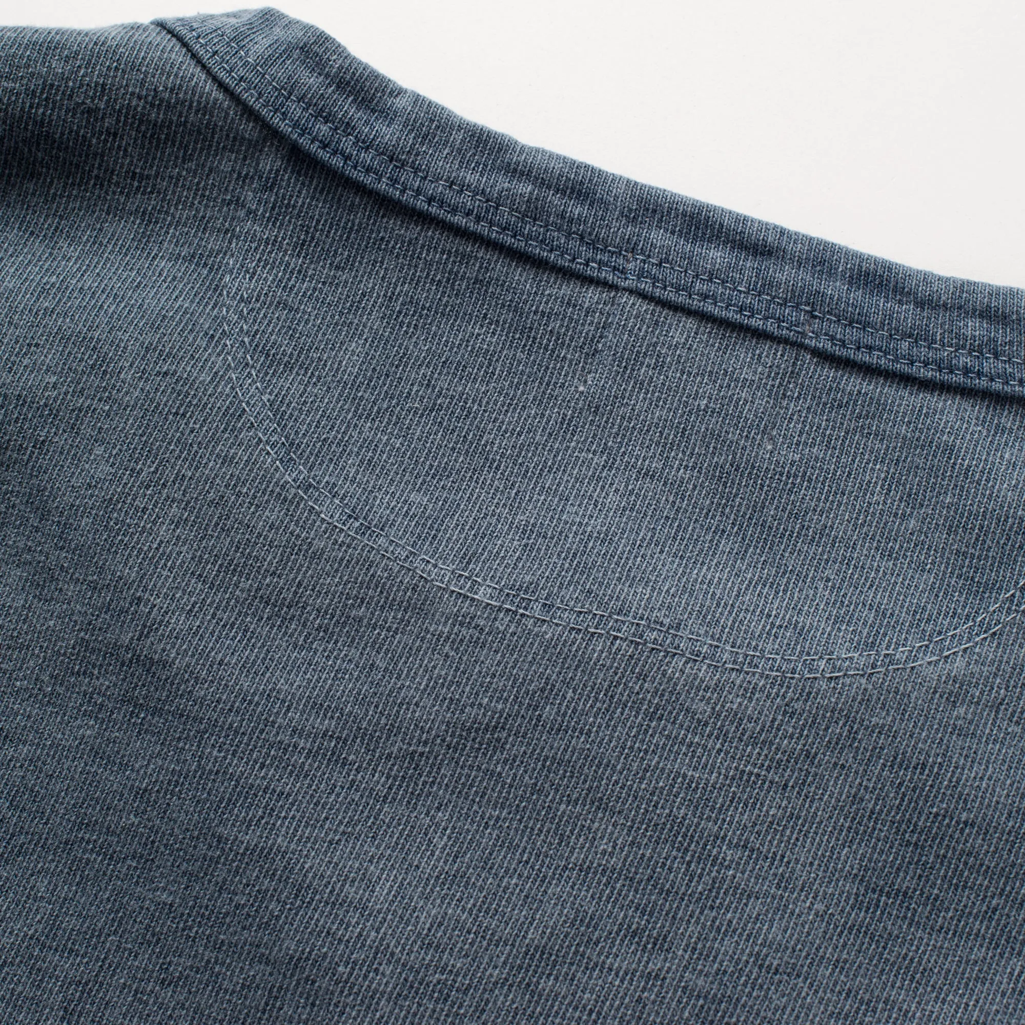 13 Ounce Henley Long Sleeve - Faded Blue