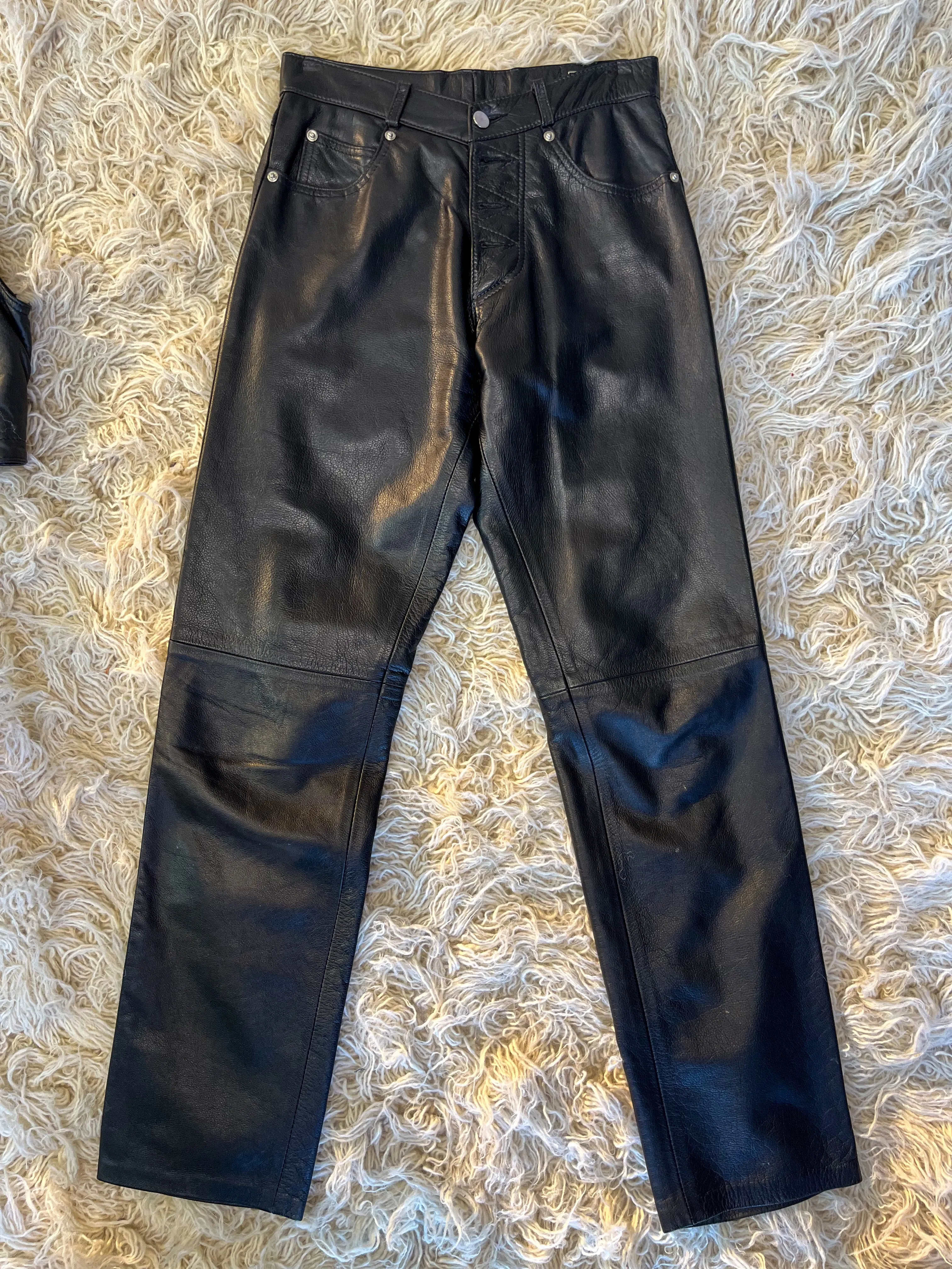 90s Leather Two Piece Set