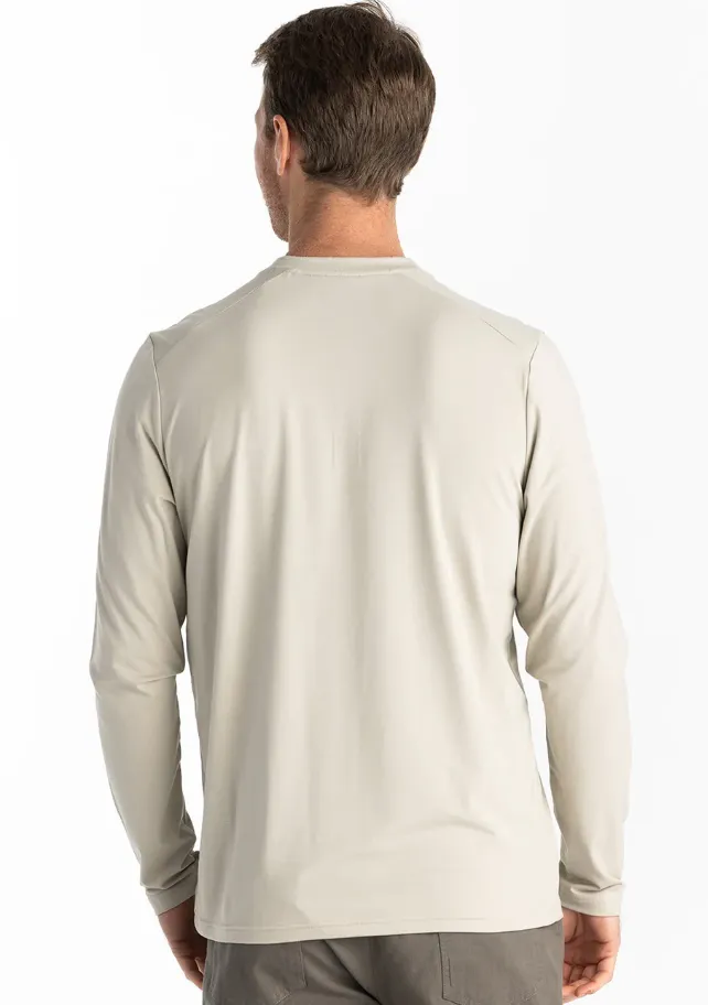 Bamboo Flex LS Henley Sandstone