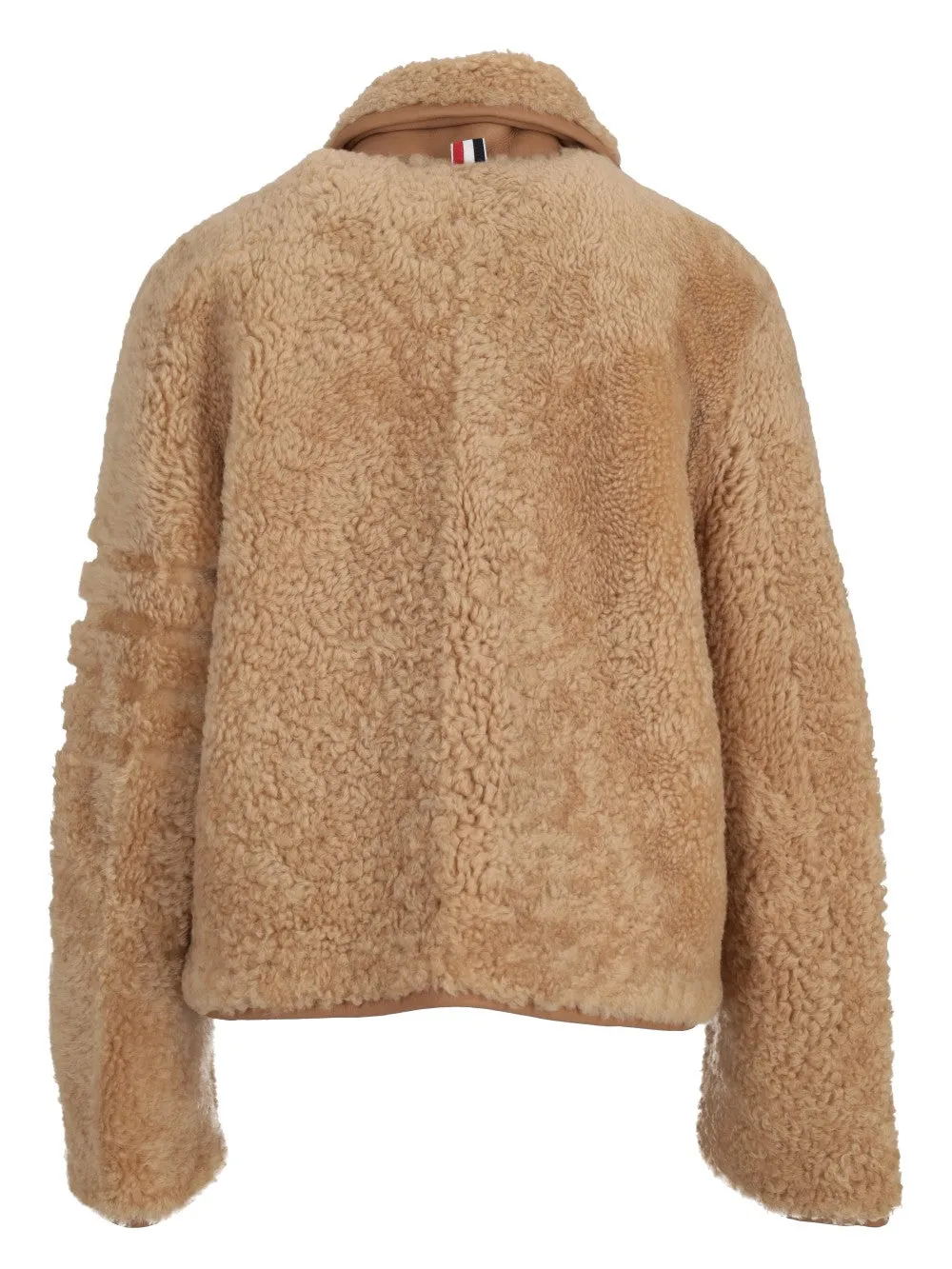 BELL SLEEVE JACKET W/ SHAVED 4BAR IN SHEARLING