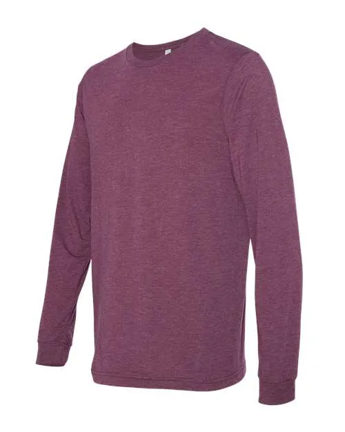 BELLA   CANVAS Triblend Long Sleeve Tee 3513 Maroon Triblend