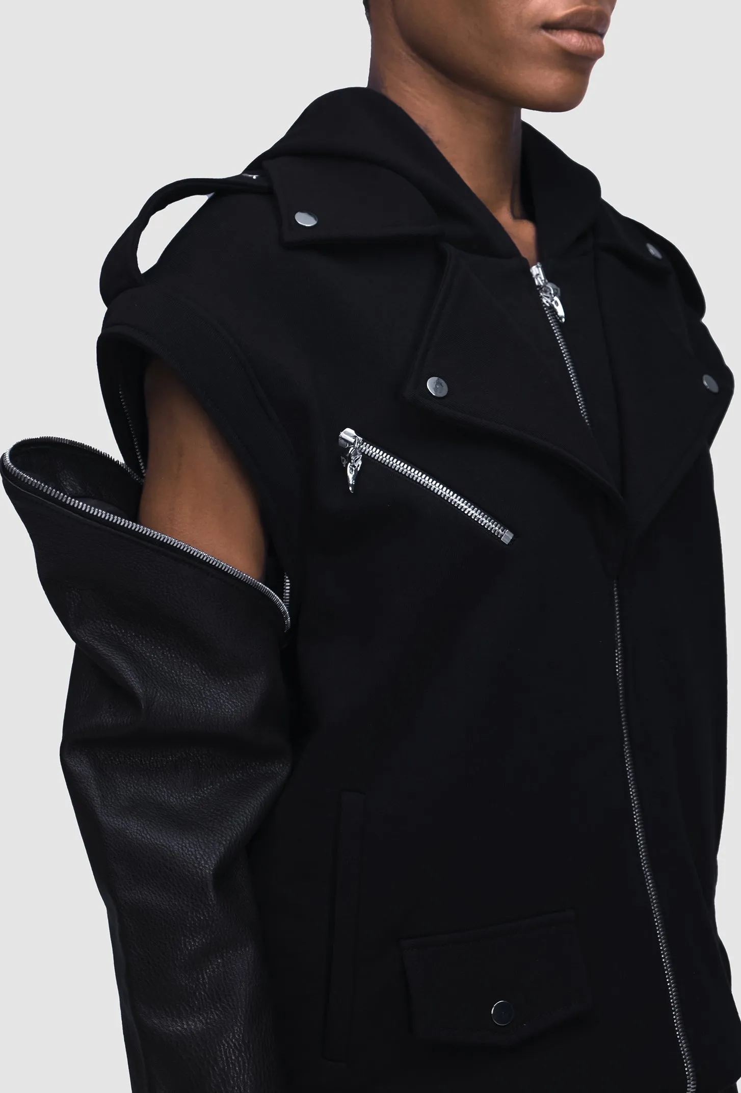 Biker Hoodie Black