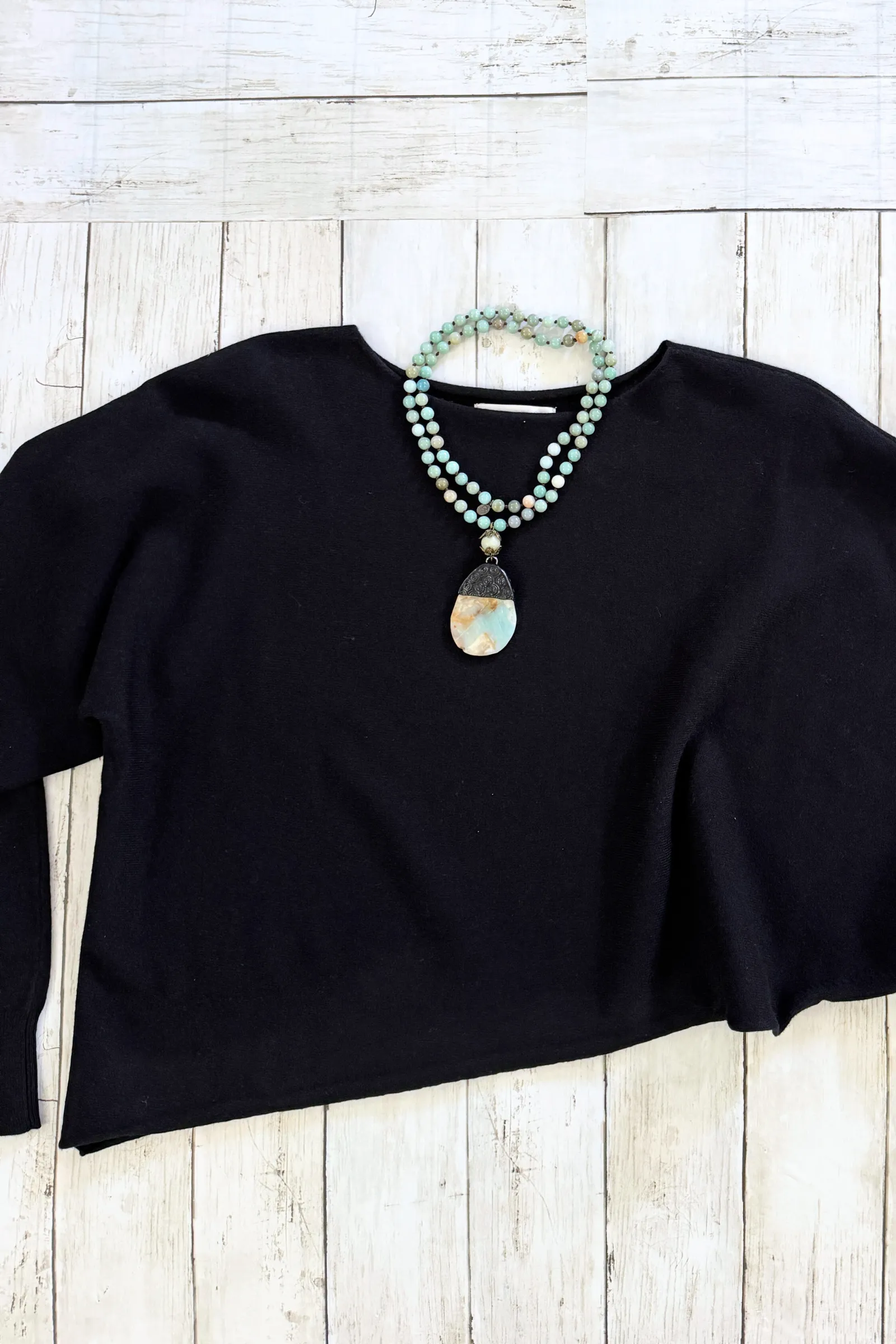 Black Asymmetrical Sweater Top