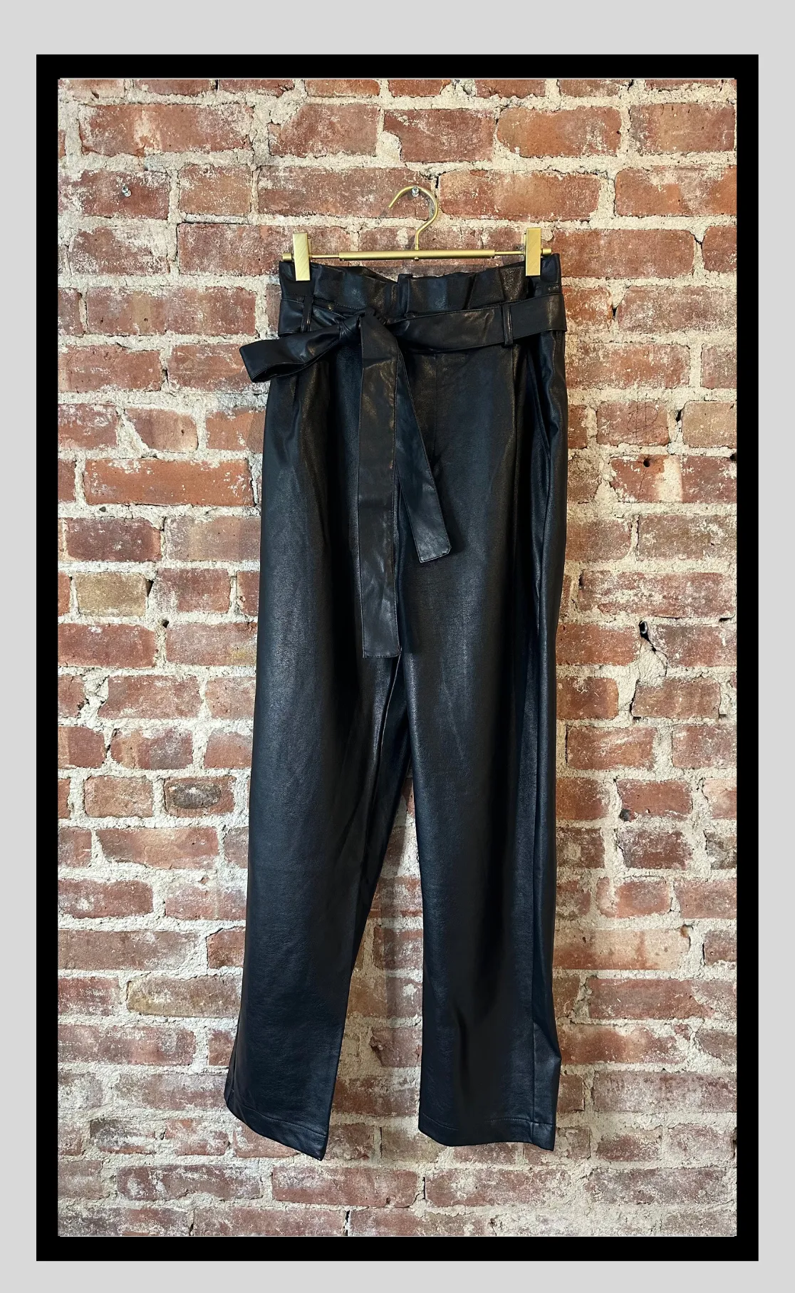 Black Faux Leather Pants