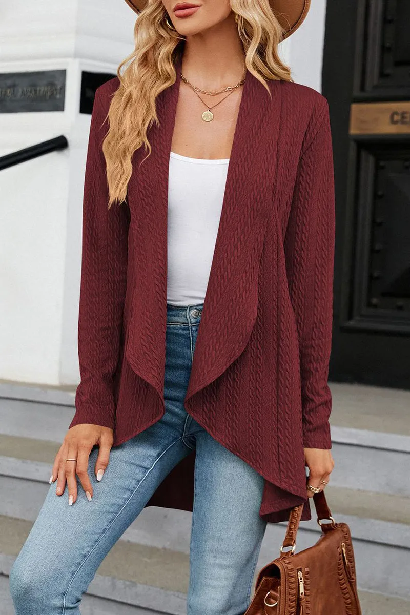 Casual Solid Asymmetrical Turndown Collar Tops