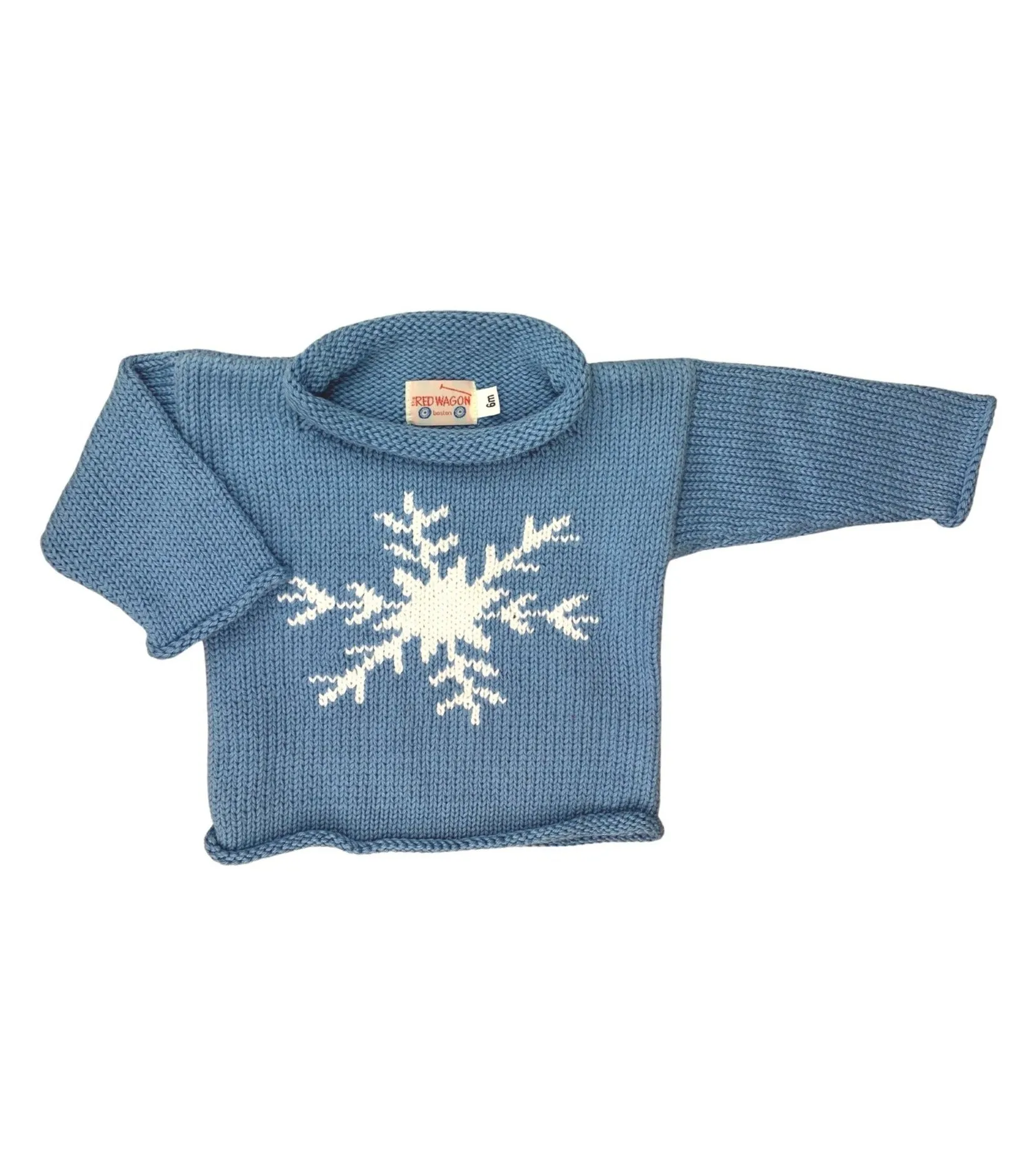 Chambray Snowflake Roll Neck Sweater