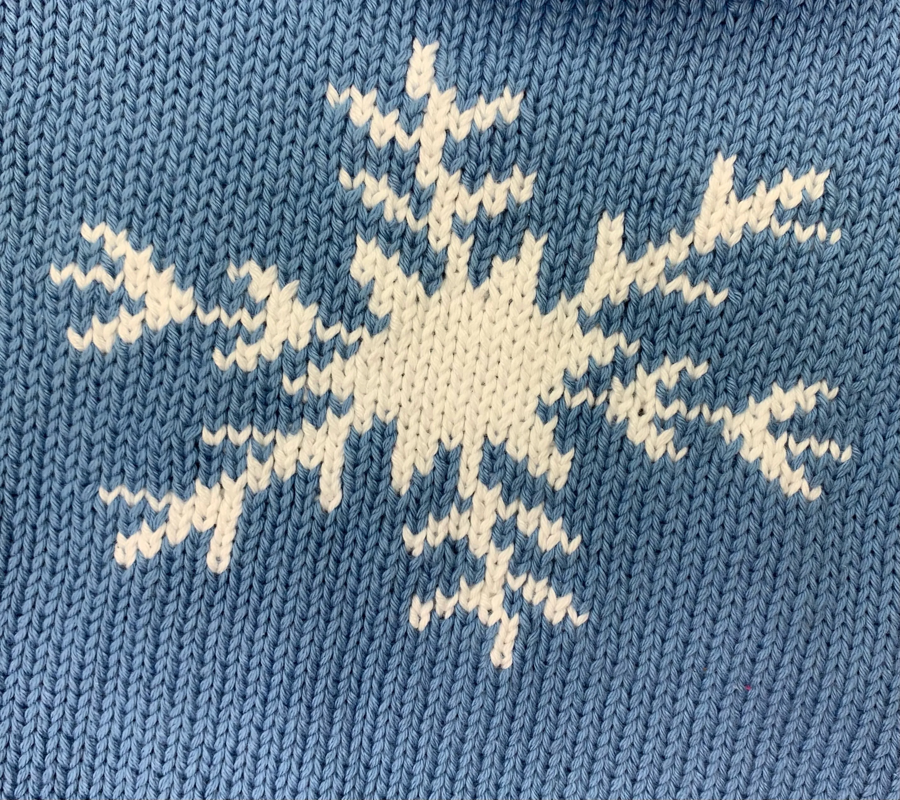 Chambray Snowflake Roll Neck Sweater