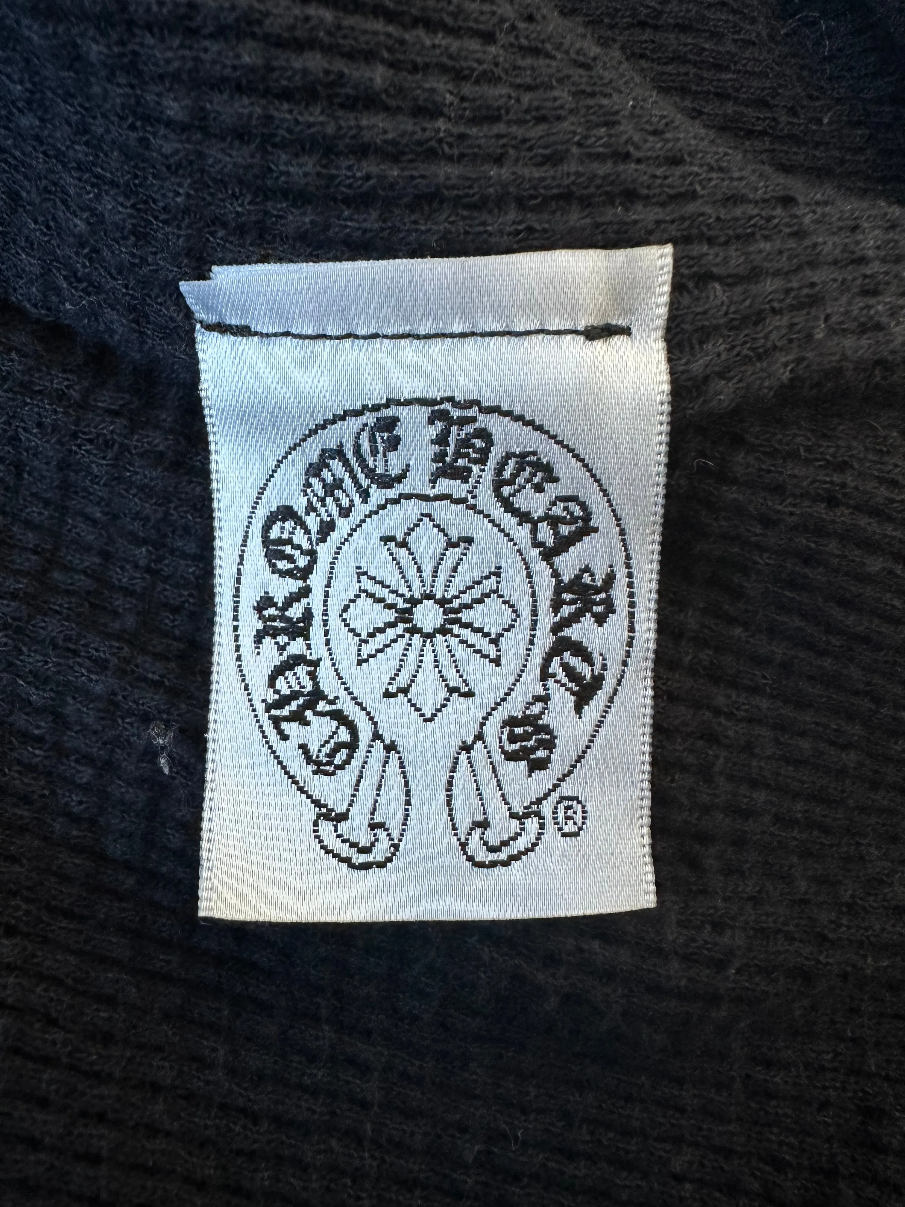 Chrome Hearts Black & White Thermal Bolo Hood Horseshoe Logo Zip Up Hoodie