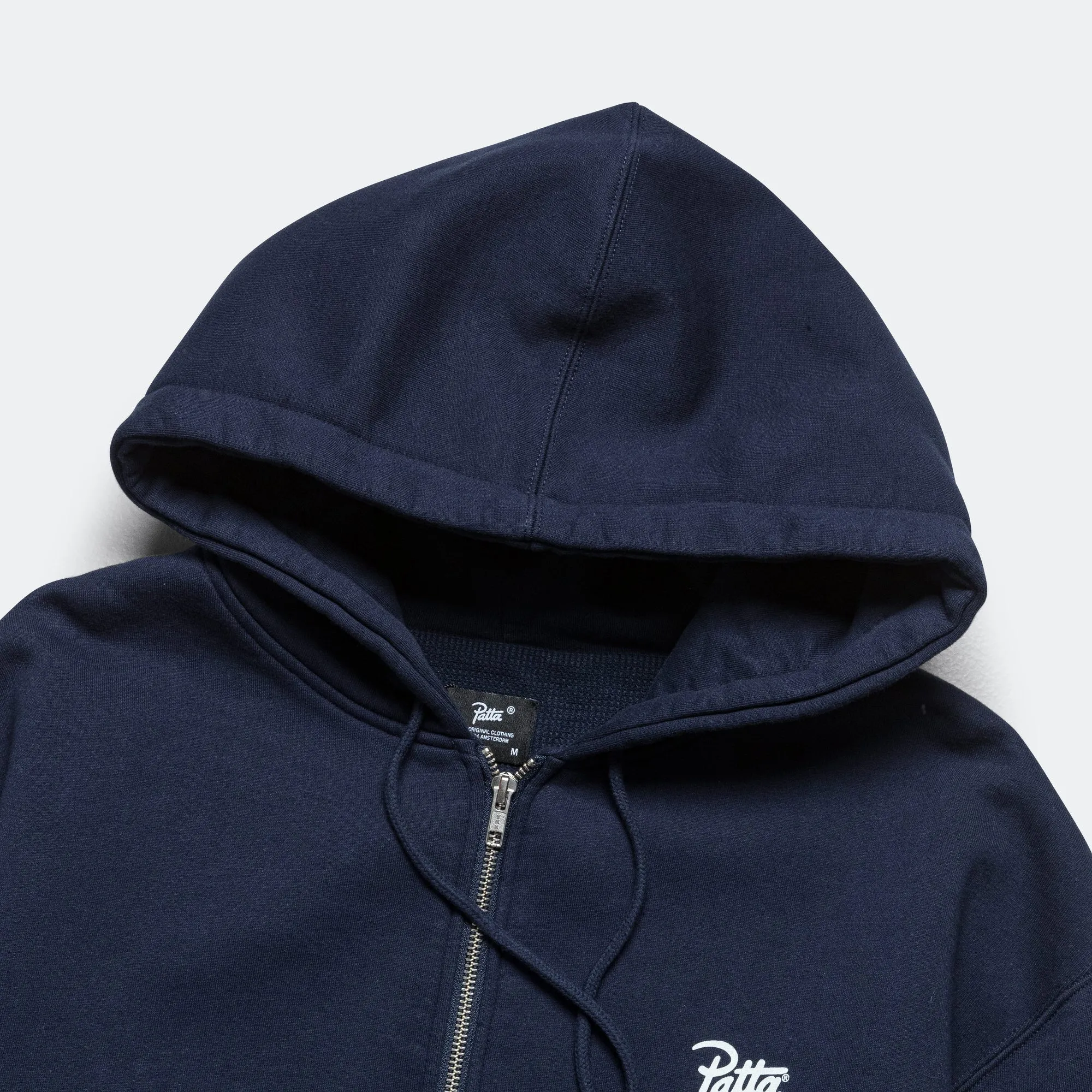 Classic Zip-Up Hooded Sweater - Black Iris