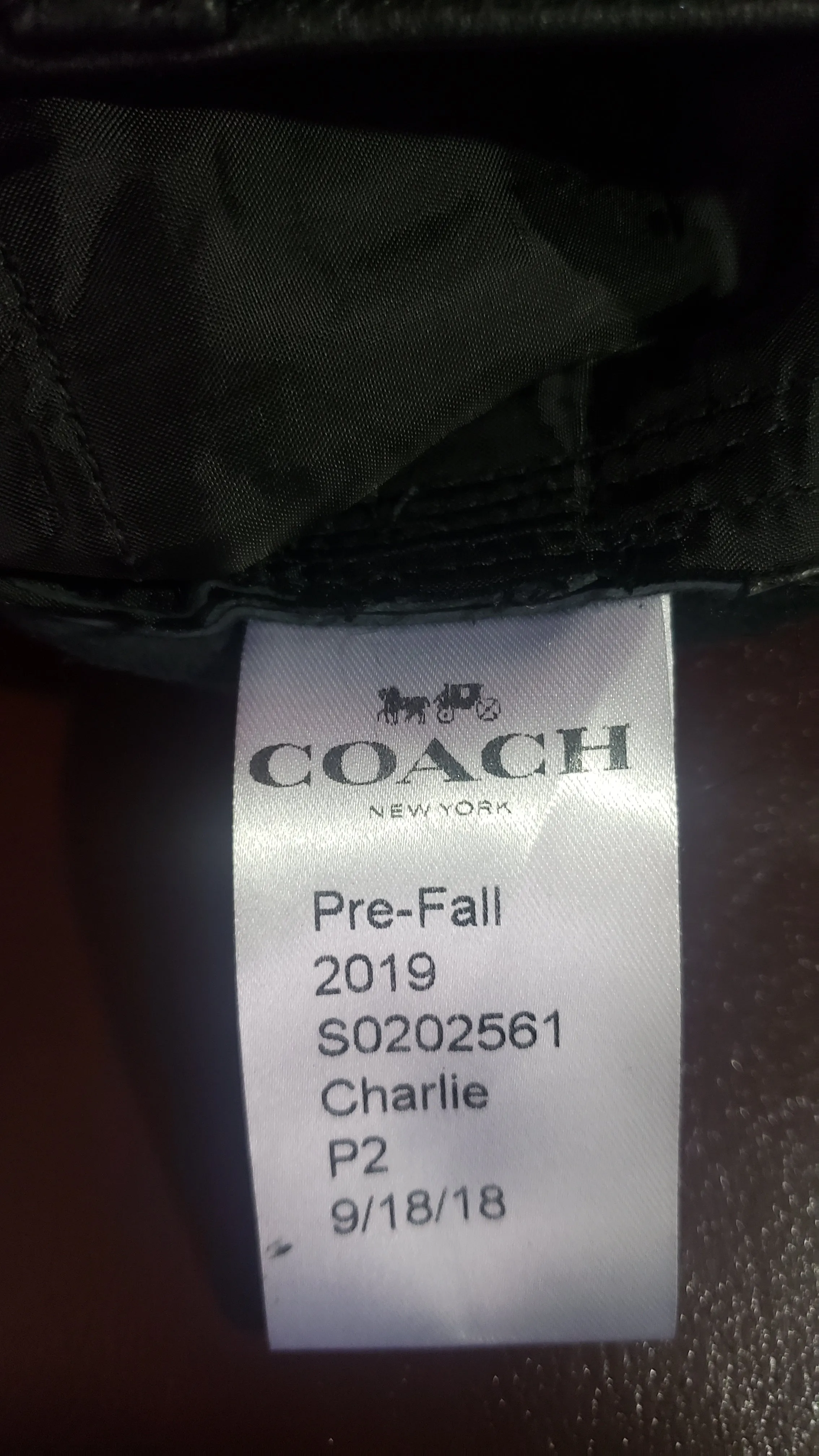 Coach Leather "Charlie" Moto Pant Size S