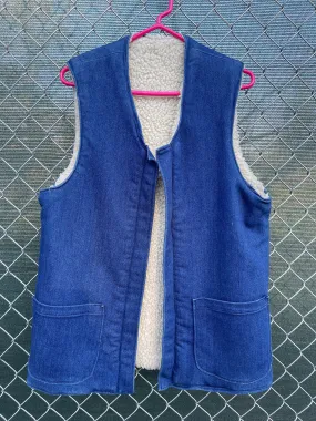 Denim Shearling Vest