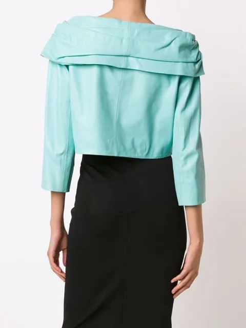 Draped collar jacket