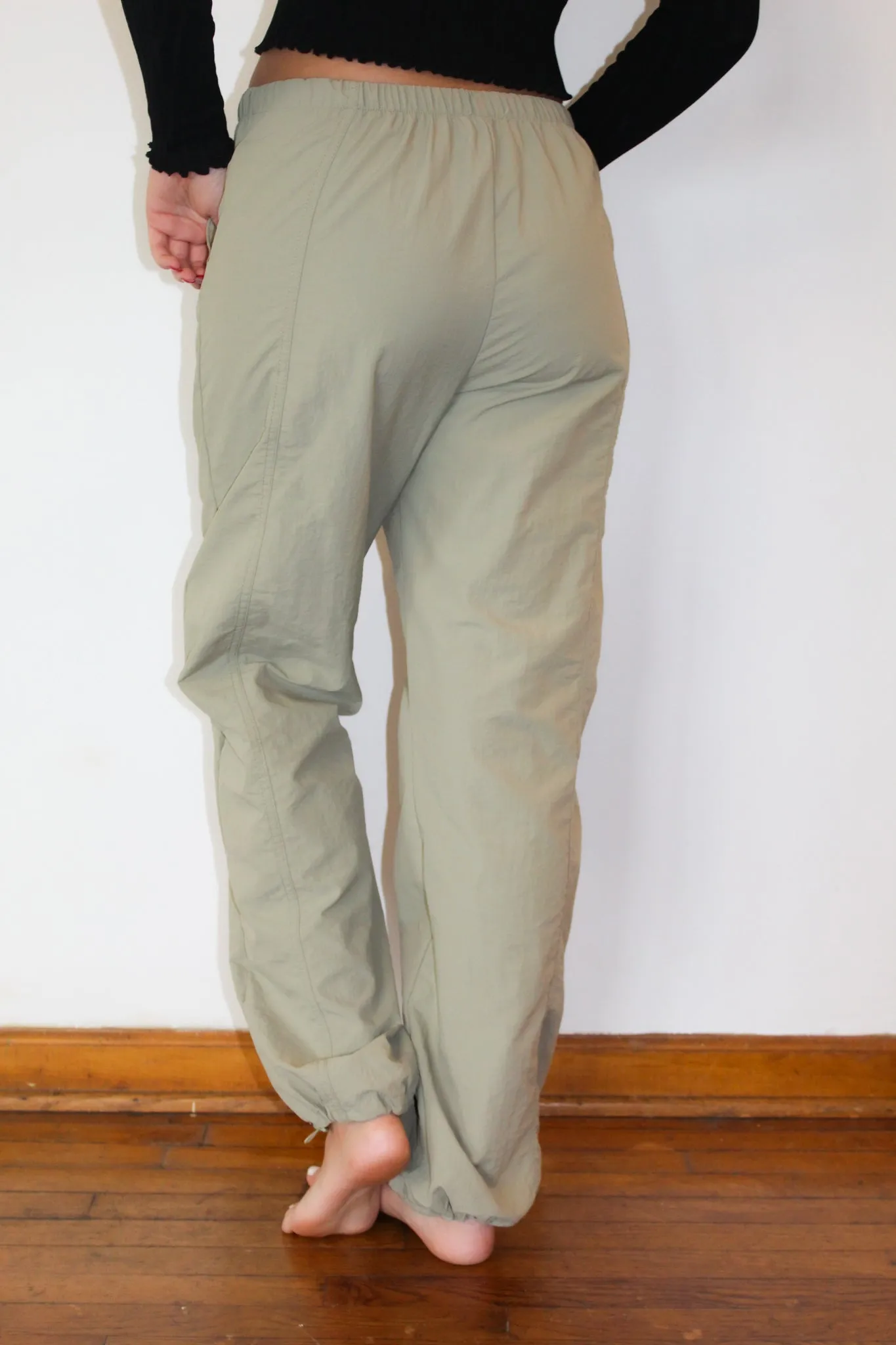 Drawstring Parachute Joggers