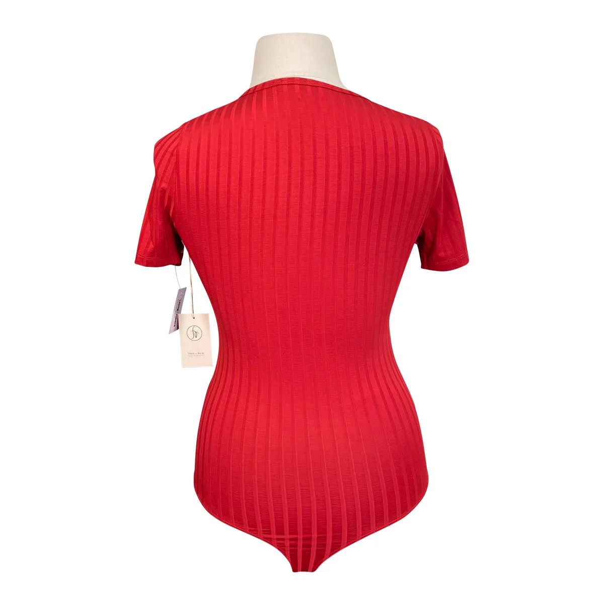 Free x Rein 'Henley' Bodysuit in Haute Red - Women's Large