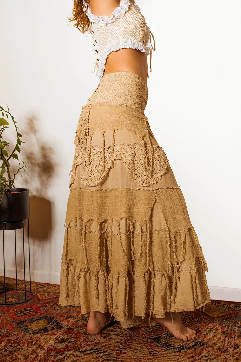 GYPSY QUEEN SKIRT BEIGE