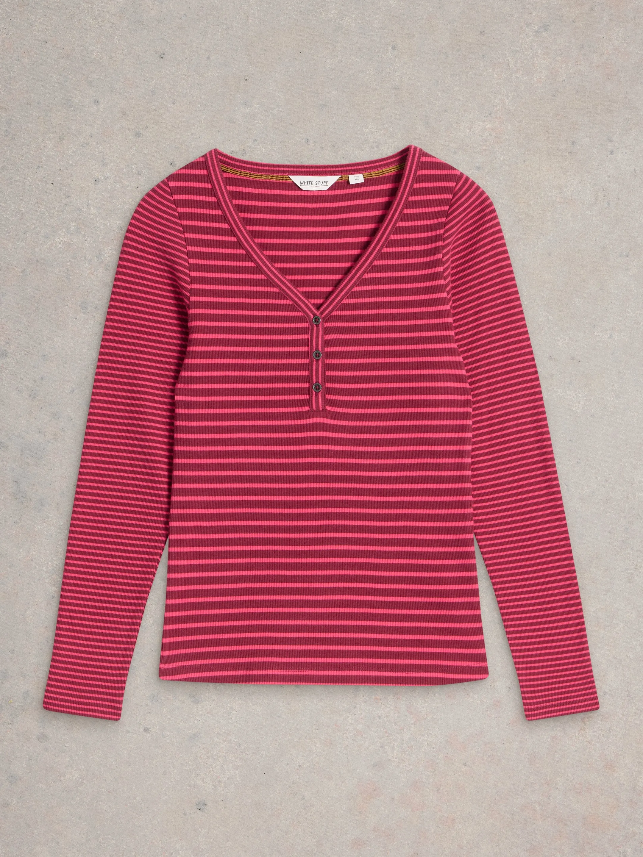 Halley Rib Stripe Henley