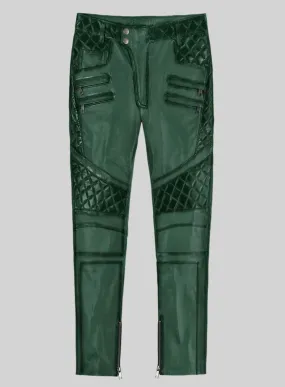 Hector Burnt Green Leather Pants