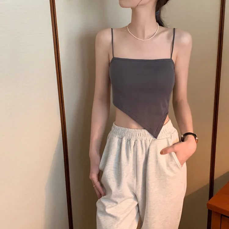 [Korean Style] Asymmetrical Spaghetti Cami Top