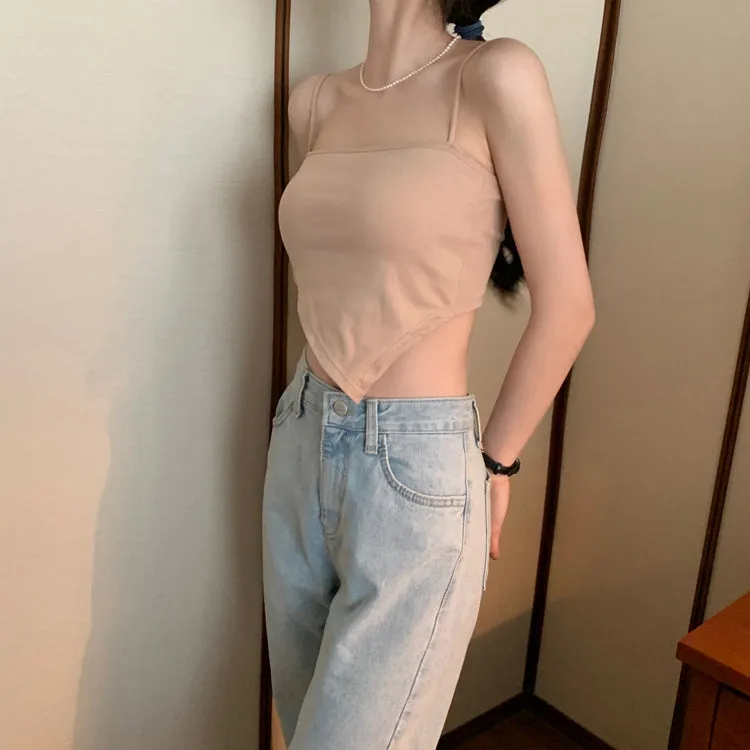 [Korean Style] Asymmetrical Spaghetti Cami Top