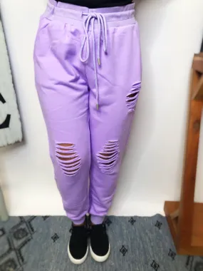 #L527 A Savage Beginning Joggers (Lavender)