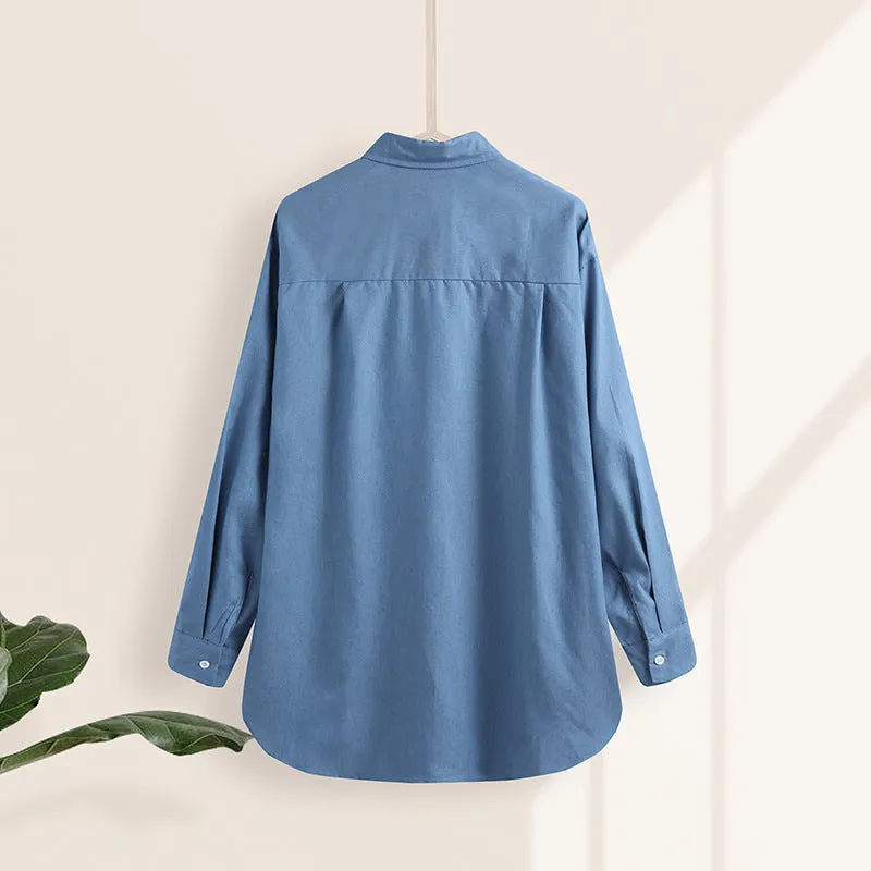 Luexco Asymmetric Long Sleeve Top Loose Fit