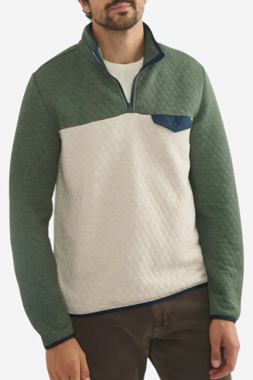 Marine Layer Corbet Colorblock Pullover Olive