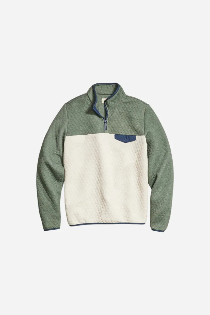 Marine Layer Corbet Colorblock Pullover Olive