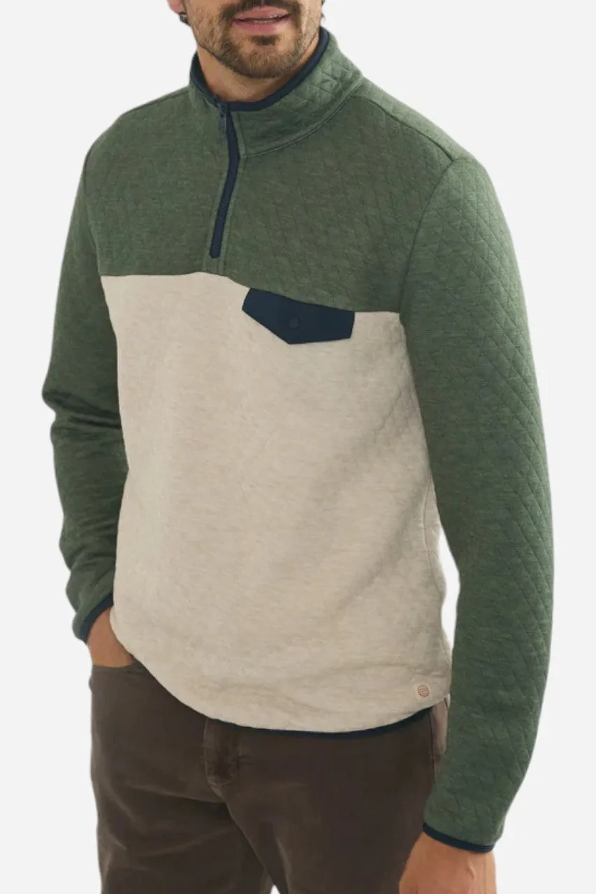 Marine Layer Corbet Colorblock Pullover Olive