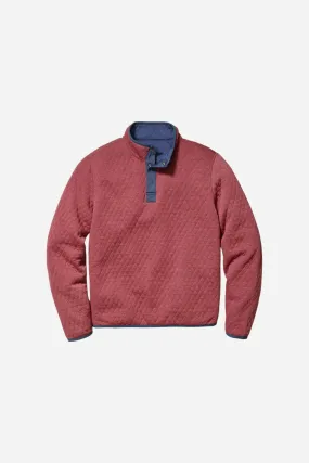 Marine Layer Corbet Reversible Pullover in Burgundy/Navy