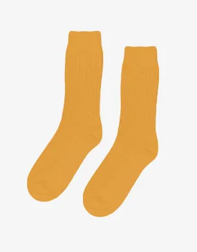 Merino Wool Blend Sock - Burned Yellow