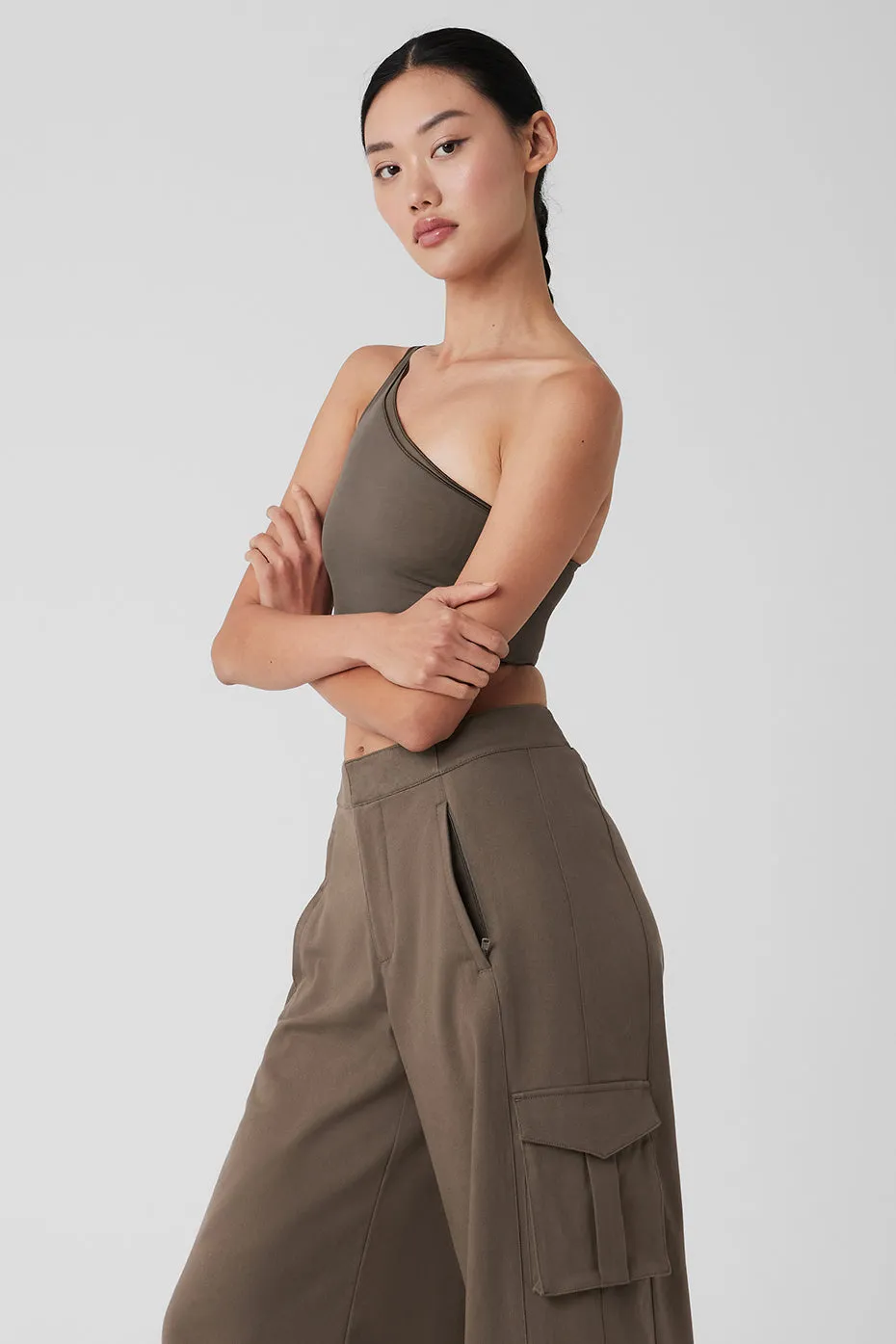 Mesh Sheer Illusion Tank - Olive Tree