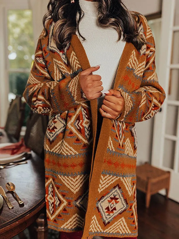 Native Echos Aztec Print Cardigan