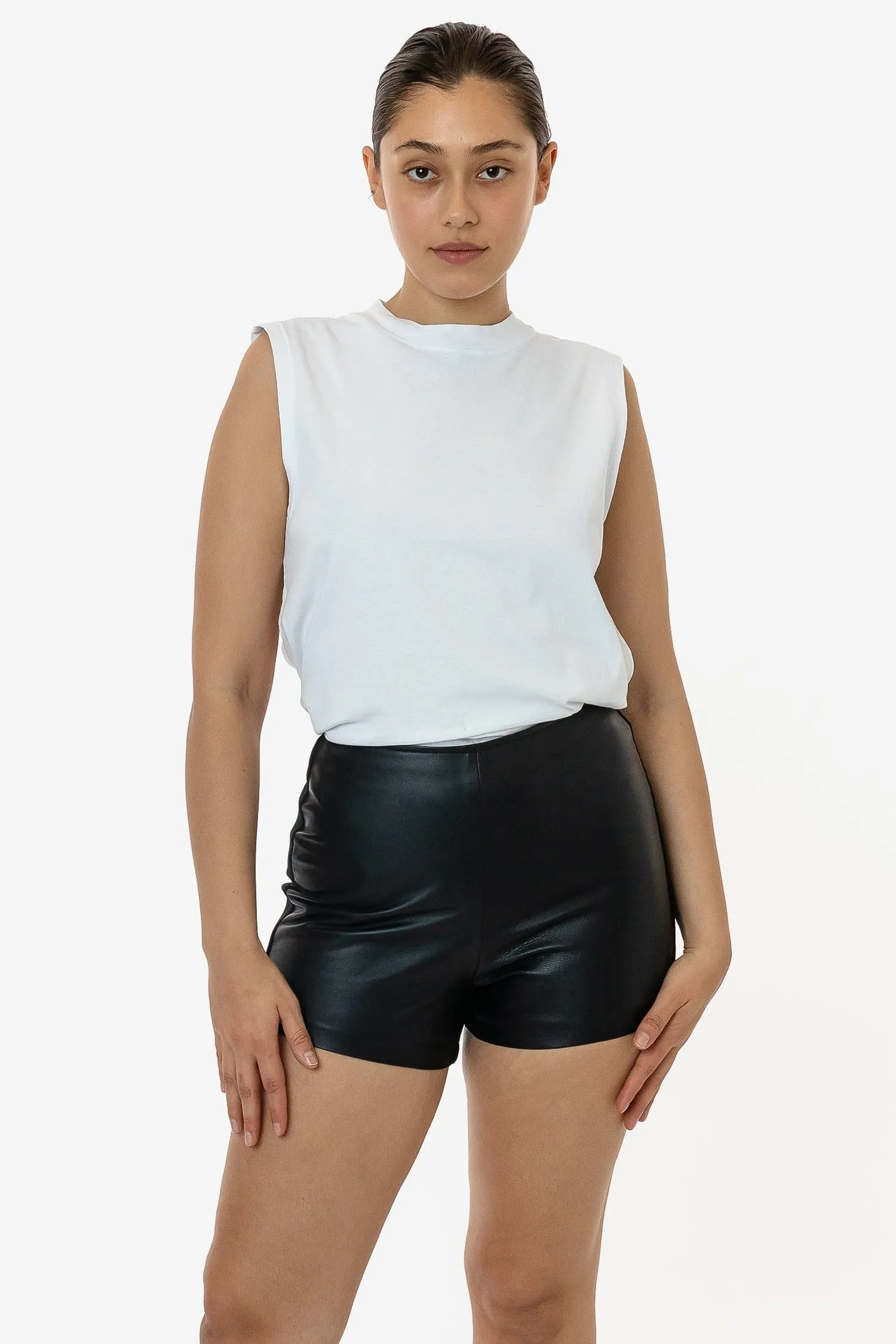 RLH747 - 2 Tone Leather Ottoman Short