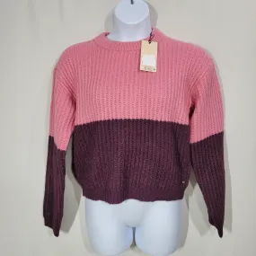 SCOTCH & SODA CHUNKY COLORBLOCK SWEATER IN PINK COMBO Large