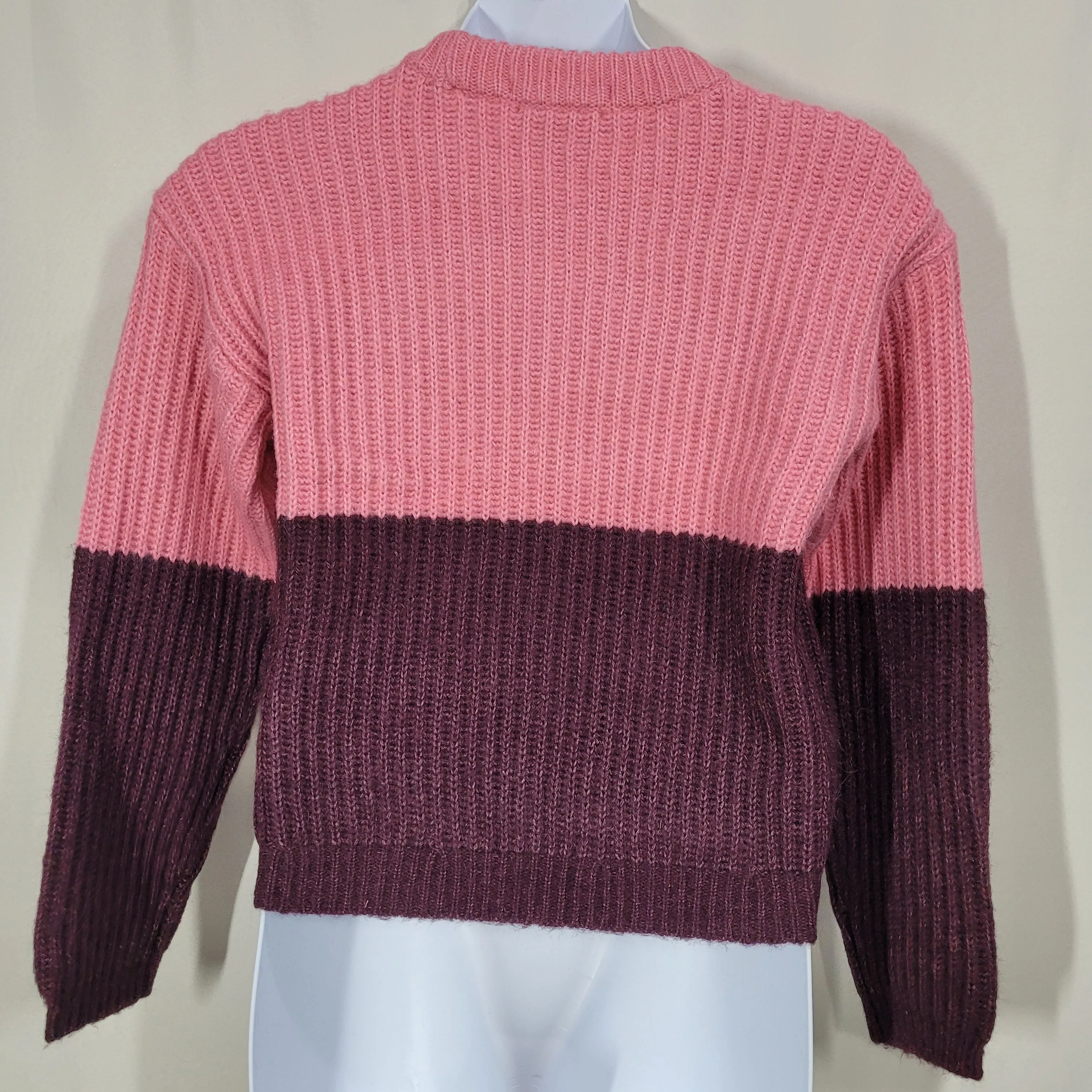 SCOTCH & SODA CHUNKY COLORBLOCK SWEATER IN PINK COMBO Large