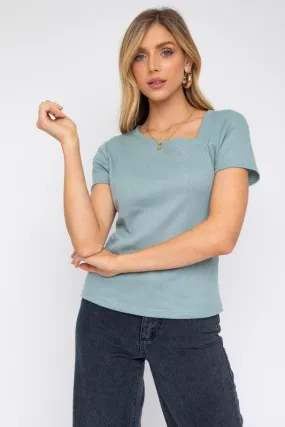 Short Sleeve Asymmetrical Top