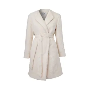 Verbena Cotton Shearling Robe Jacket In Ivory