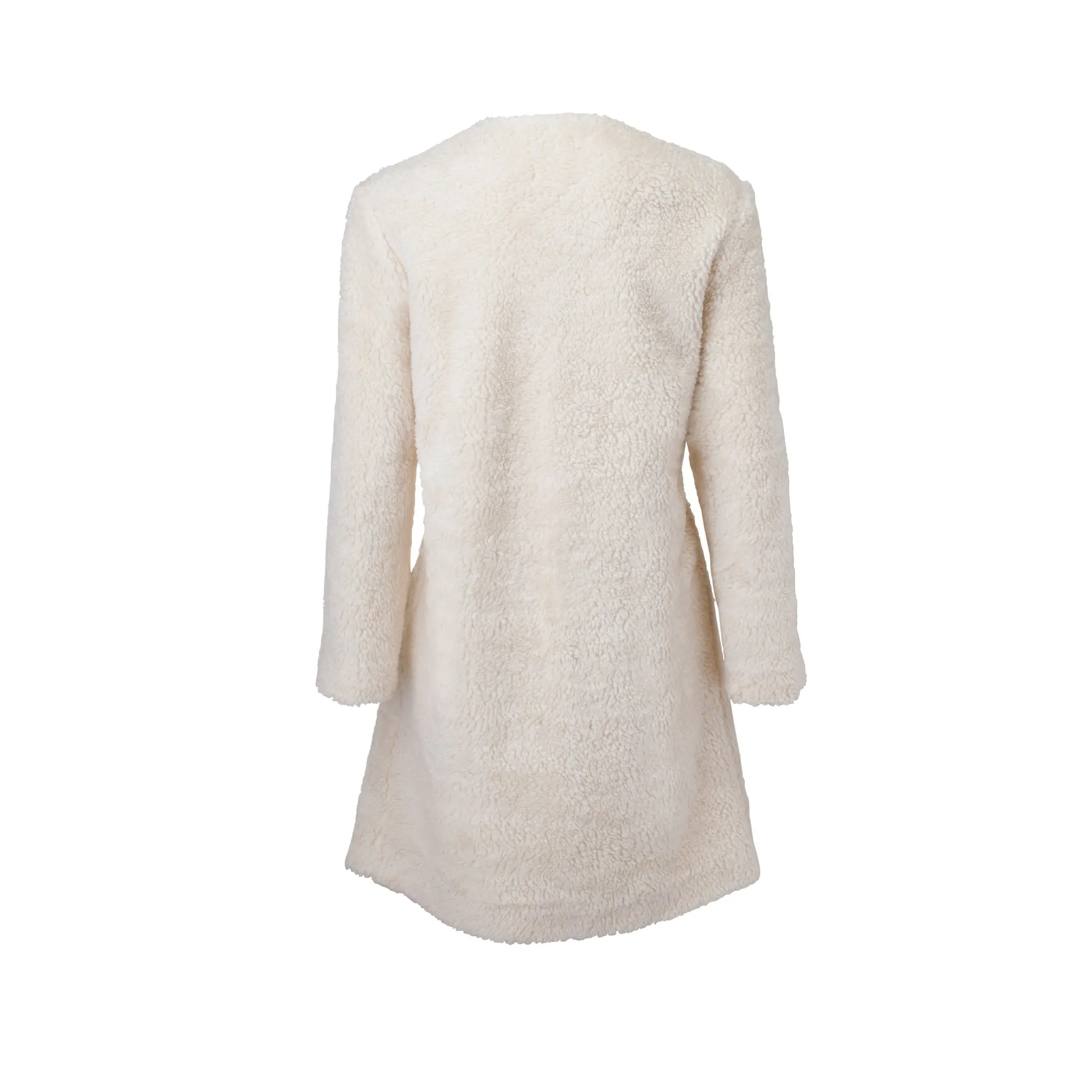 Verbena Cotton Shearling Robe Jacket In Ivory