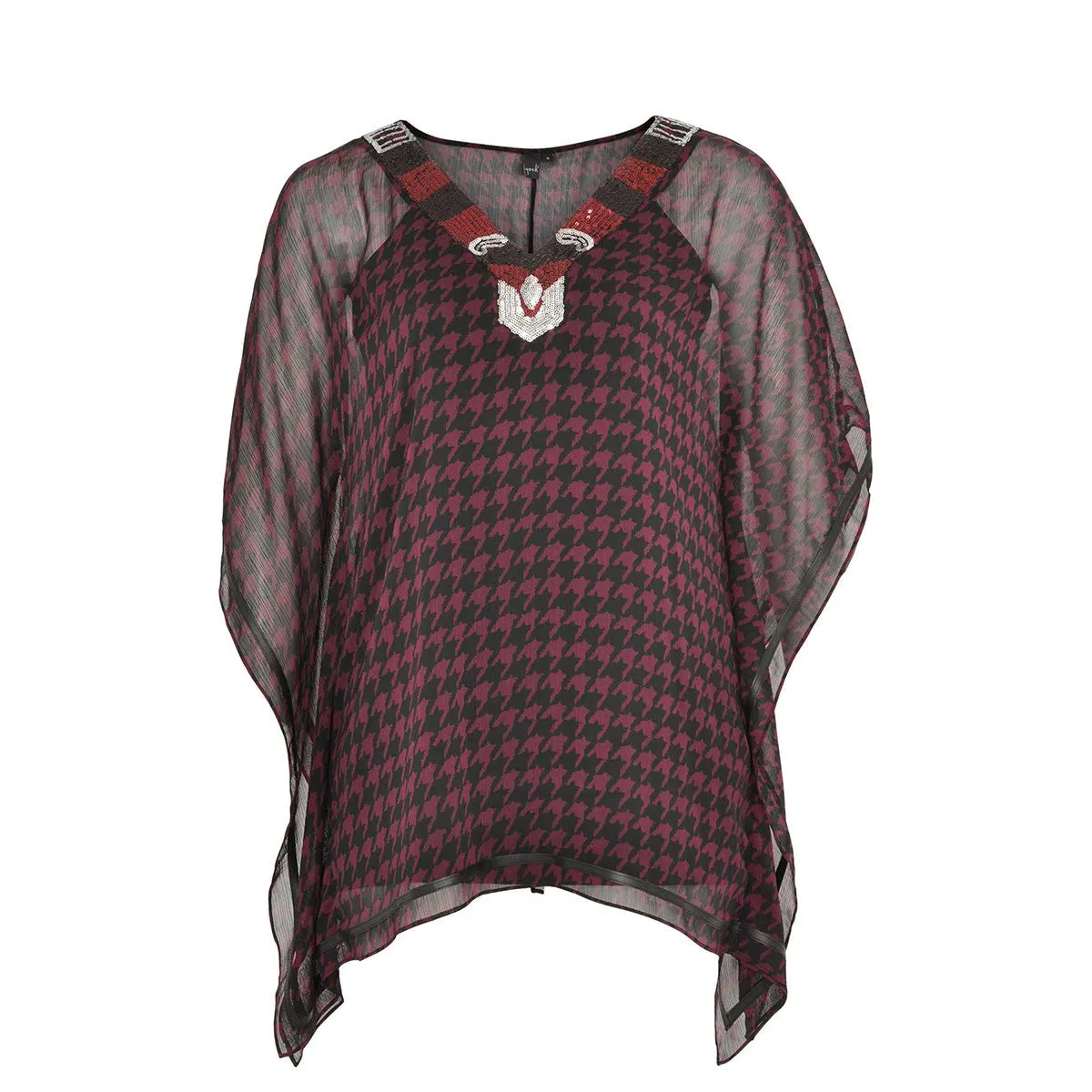 Yoek Blouse Square Check